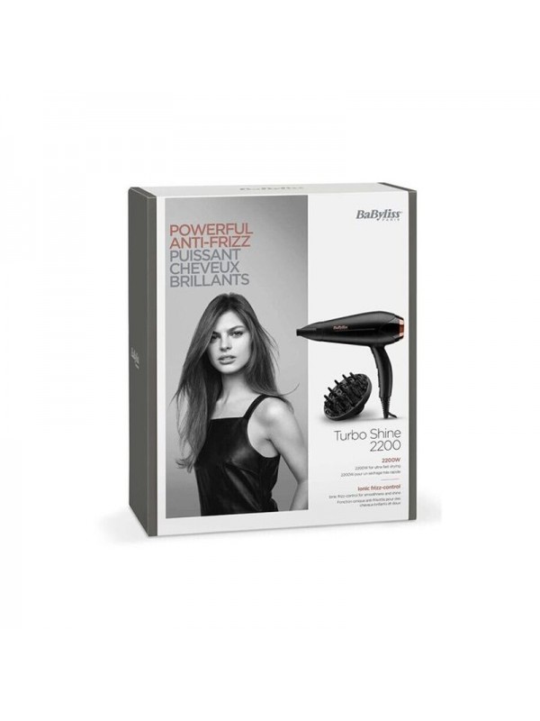 Sèche cheveux D572DE - 2200W - Noir -Babyliss- Diffuseur - Garantie 1 An