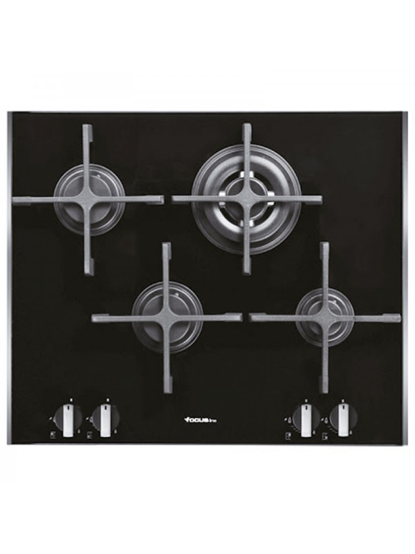 Plaque de Cuisson FOCUS SOFT 60 4 Feux 60Cm Noir