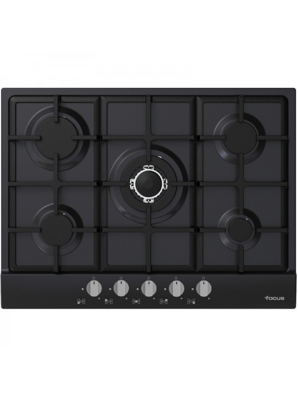 Plaque de cuisson Encastrable Focus 5 Feux / 70 cm / Noir