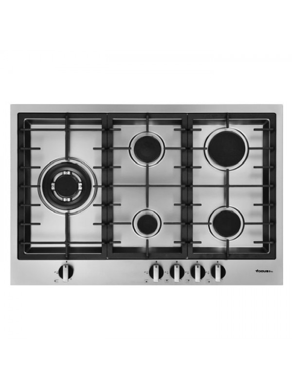 Plaque de Cuisson Encastrable FOCUS QUADRA-75 5 Feux 75 cm - Inox