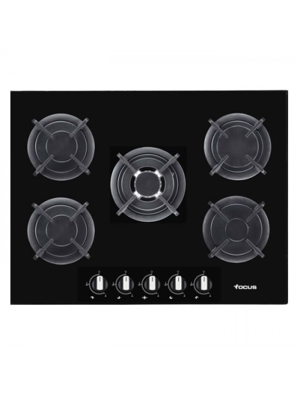 Plaque de Cuisson Encastrable FOCUS F4109B 5 Feux 90 cm - Inox