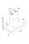 Hotte Centrale FOCUS 90 cm - Inox F.919X