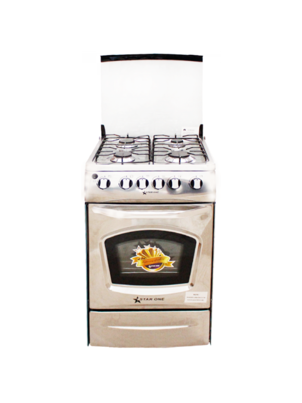 Cuisinière à Gaz Star One / 4 Feux Avec Tourne Broche / 50 cm / Inox