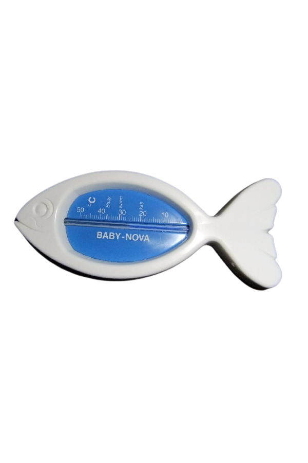 Thermometre De Bain De Poisson Blanc Bleu Babynova