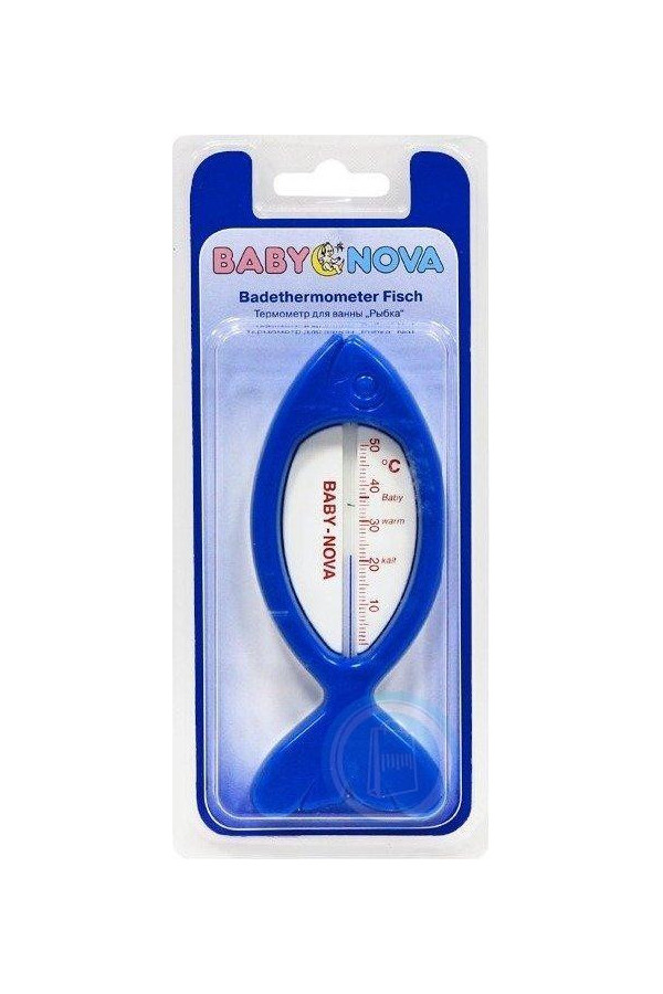 Thermometre De Bain De Poisson Bleu Blanc Babynova