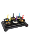 Set 3 en 1 Mini Crêpière DOM200-1000 Watt-Noir LIVOO