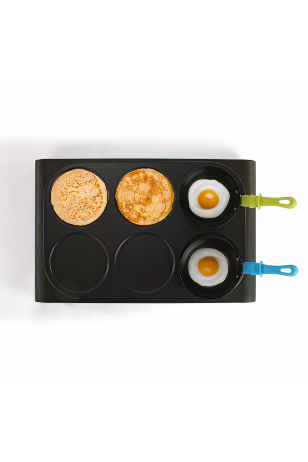 Set 3 en 1 Mini Crêpière DOM200-1000 Watt-Noir LIVOO