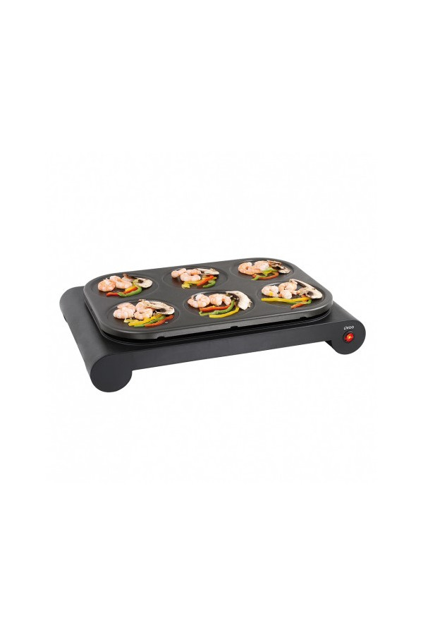 Set 3 en 1 Mini Crêpière DOM200-1000 Watt-Noir LIVOO