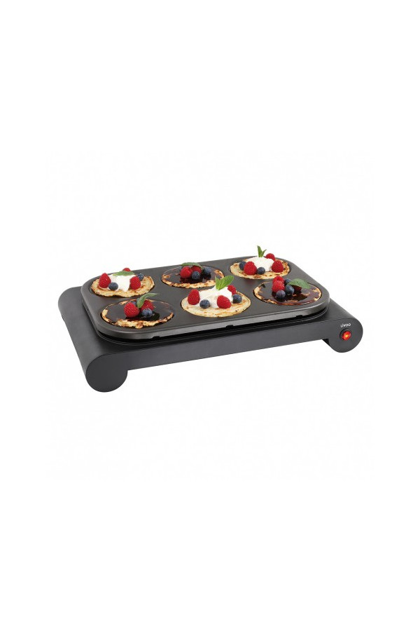 Set 3 en 1 Mini Crêpière DOM200-1000 Watt-Noir LIVOO